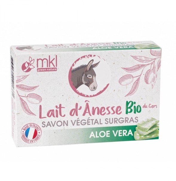 MKL Savon Végétal Surgras Lait d'Anesse Bio Parfum Aloe Vera 100g